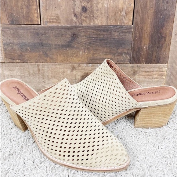 Jeffrey Campbell Favela Perforated Mules - Picture 2 of 9